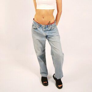 Y2K Levis Baggy Jeans (33) lightwash blue denim vintage 550s relaxed high rise